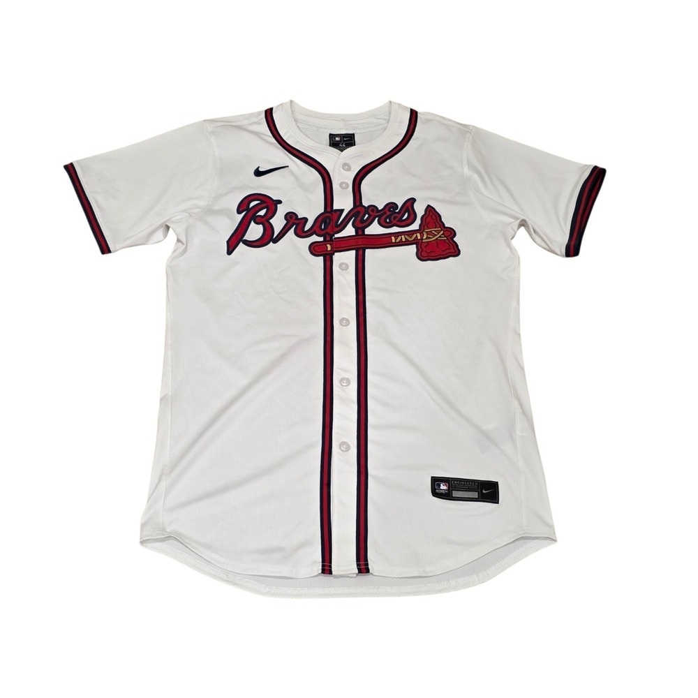 Nike Atlanta Braves Authentic Collection On Field Jersey White Size 44 MLB